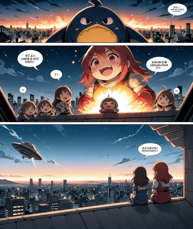 had a weird conversation with Ontan about how our favorite manga characters would react to the alien invasion... it's funny how we can still find joy in the little things